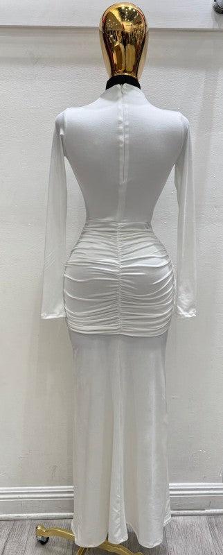 Ivory Dream Draped Maxi Dress - PREORDER