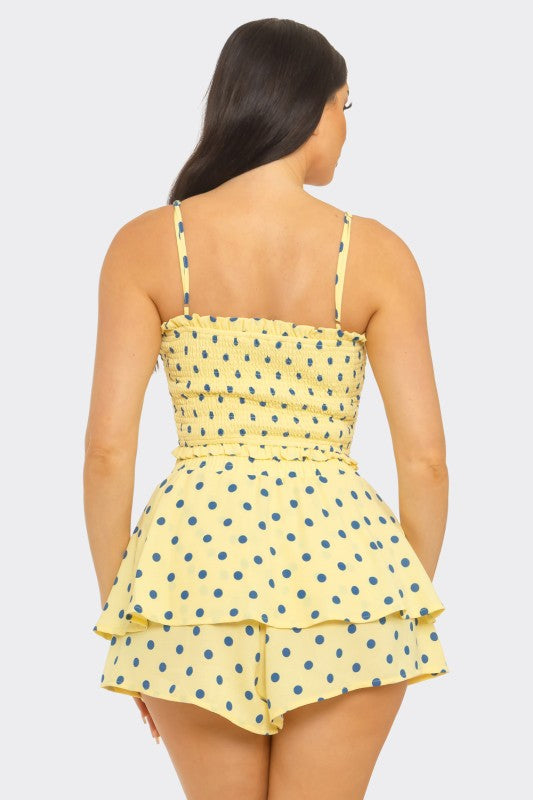 Polka Dot Matching Shorts Set