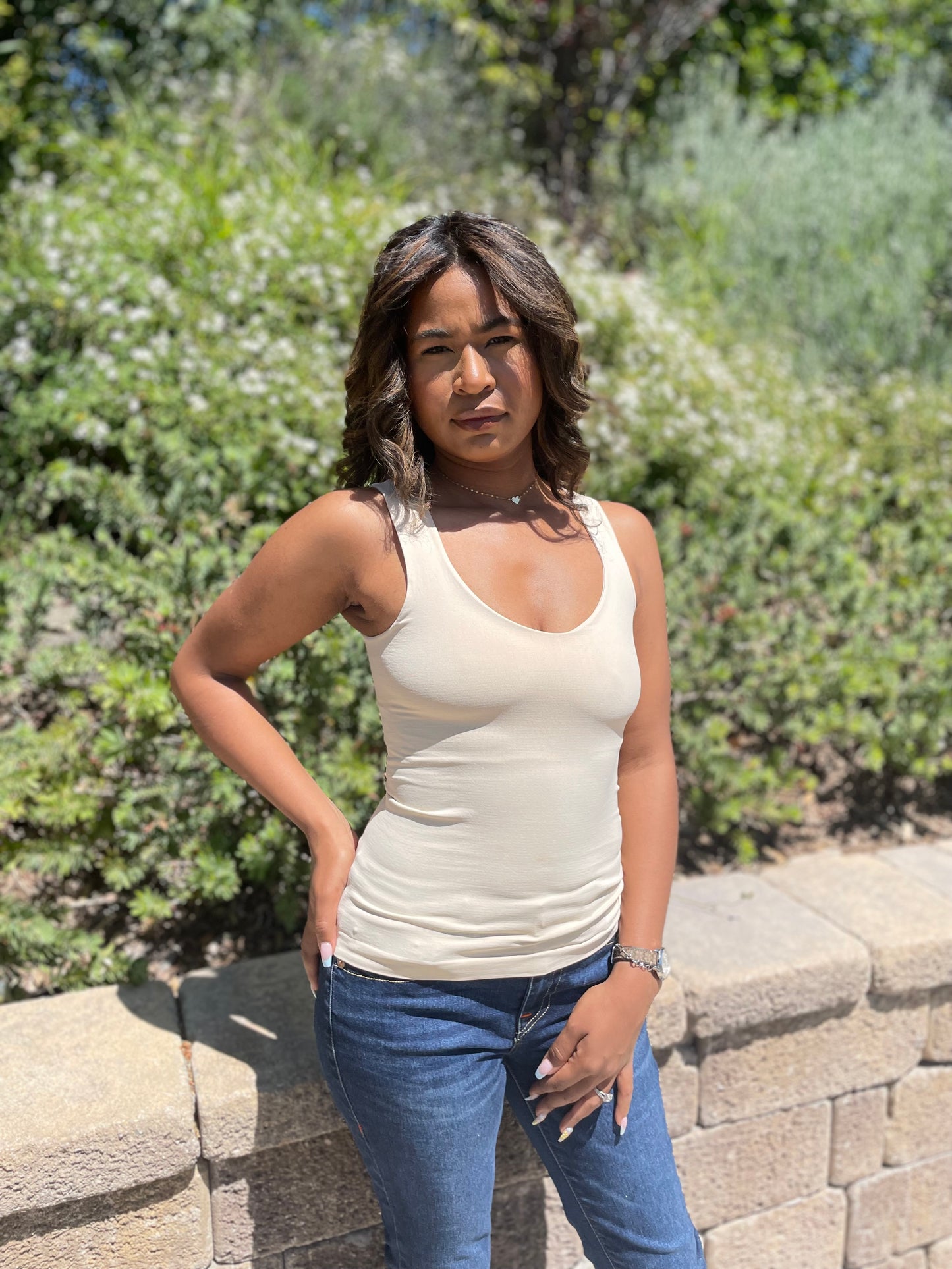 Camiseta sin mangas con corazón