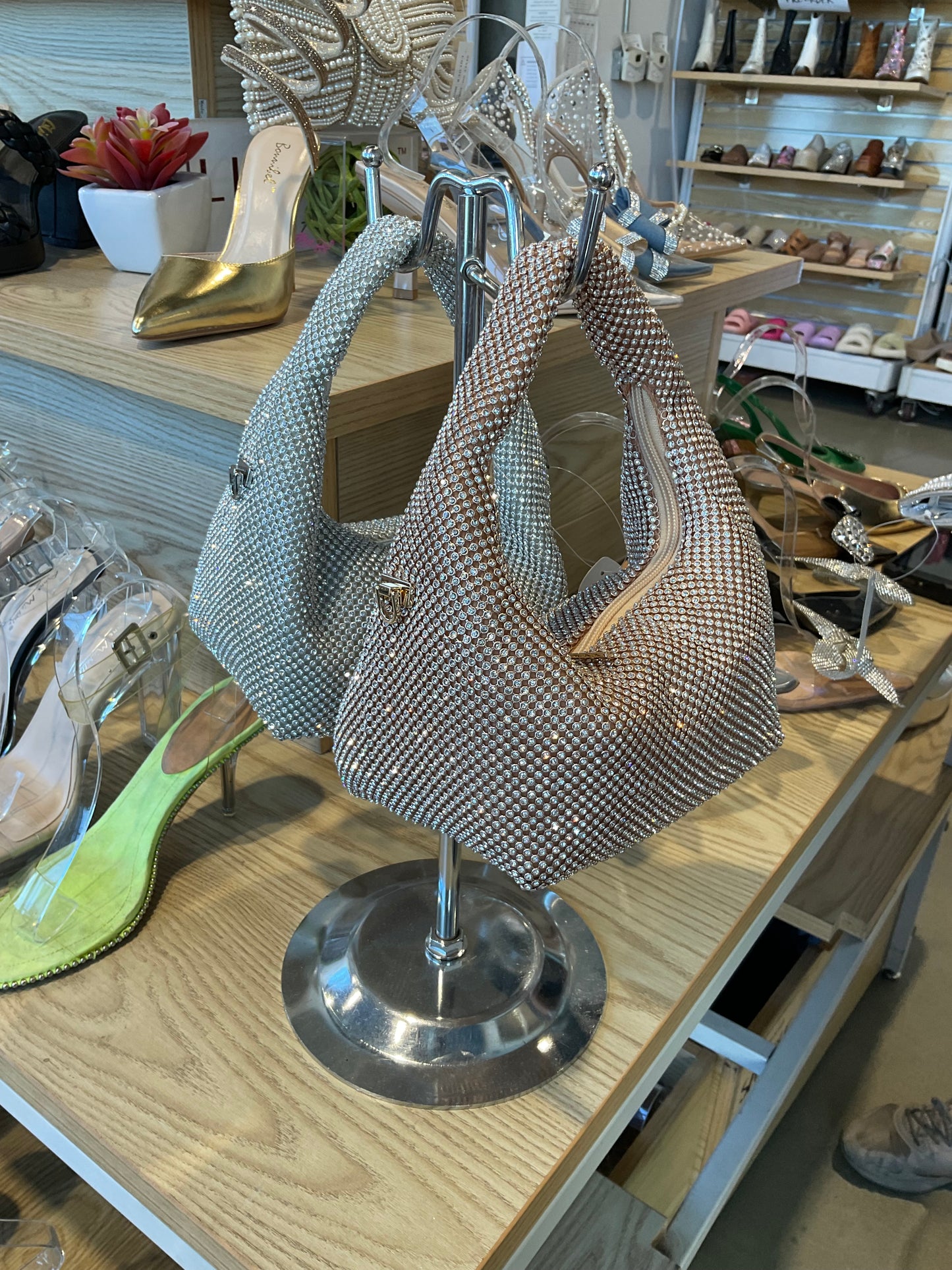 Gigi’s Rhinestone Handbag w/ Detachable Chain