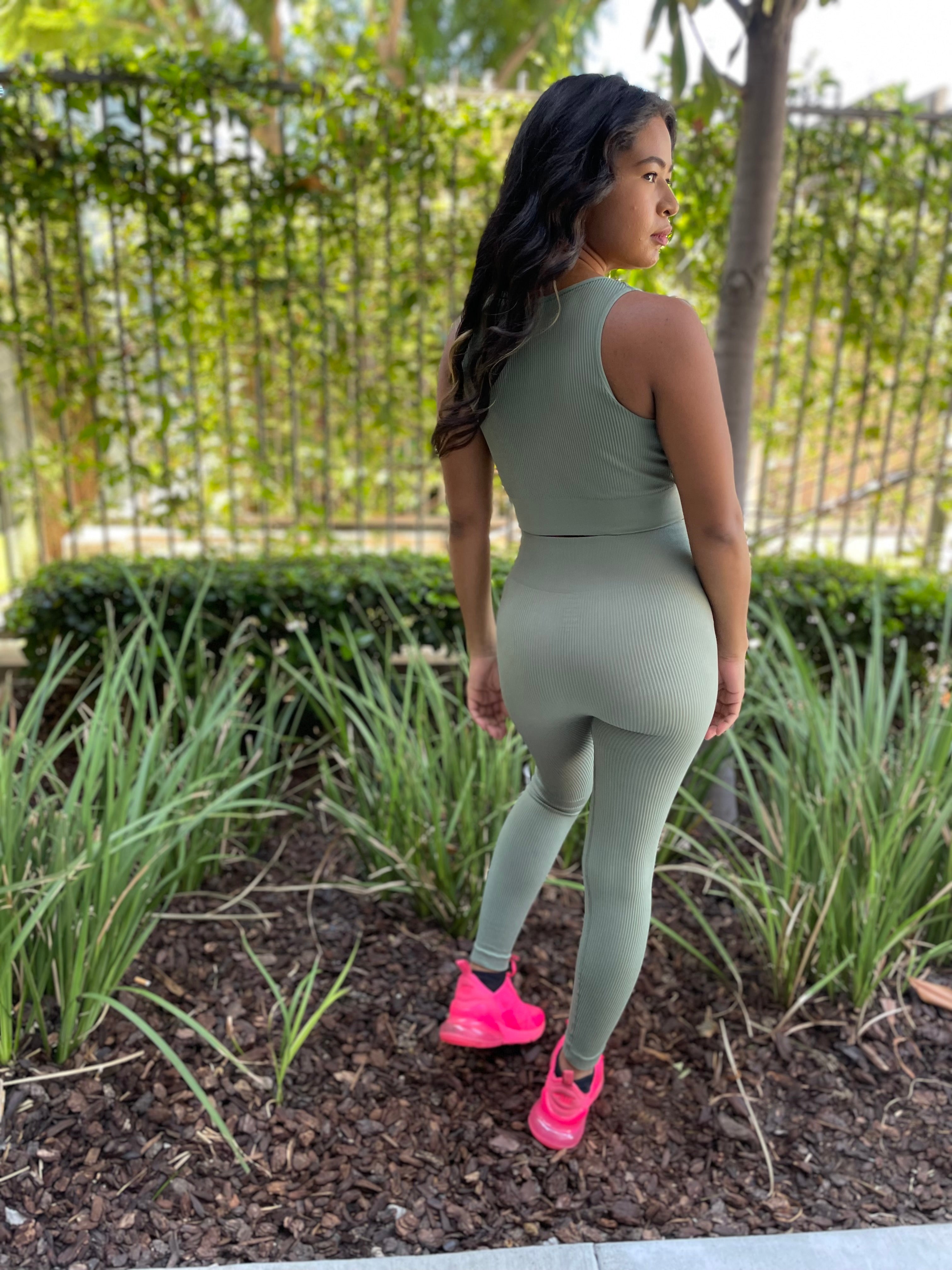 Chloe Slit Top Matching Set