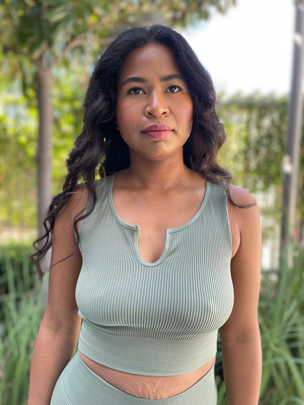 Chloe Slit Top Matching Set