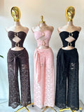 Marie Lace Crop Top and Palazzo Pant Set- PREORDER