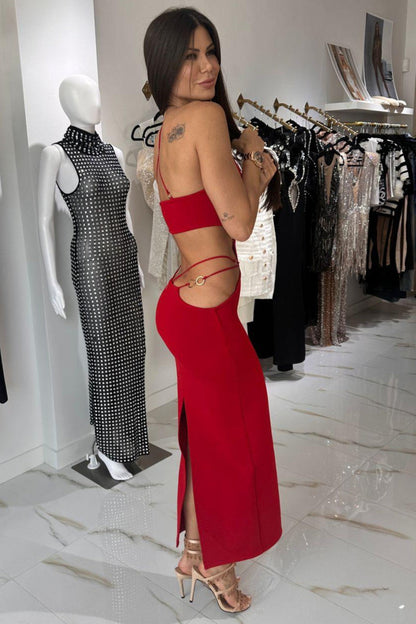 Jessica Bara Cloud Sleeveless Cut Out Maxi Dress