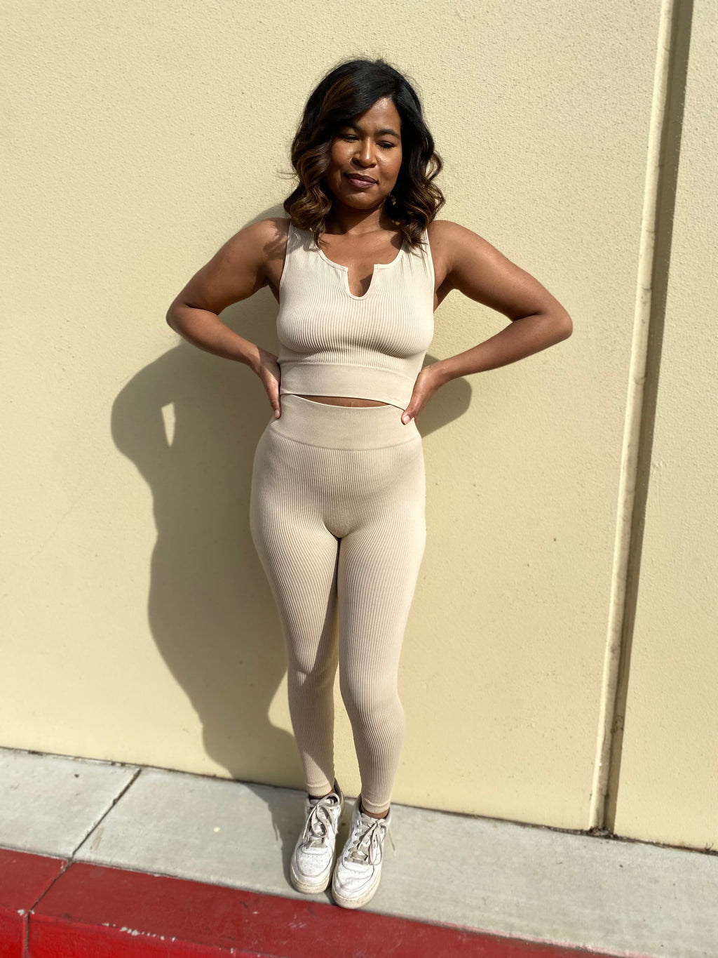 Chloe Slit Top Matching Set