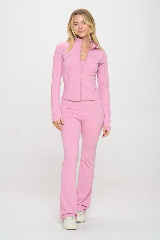 Valerie Premium Jumpsuit Set (PINK)