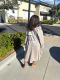 Astrid Long Plaid Trench Coat - Sand