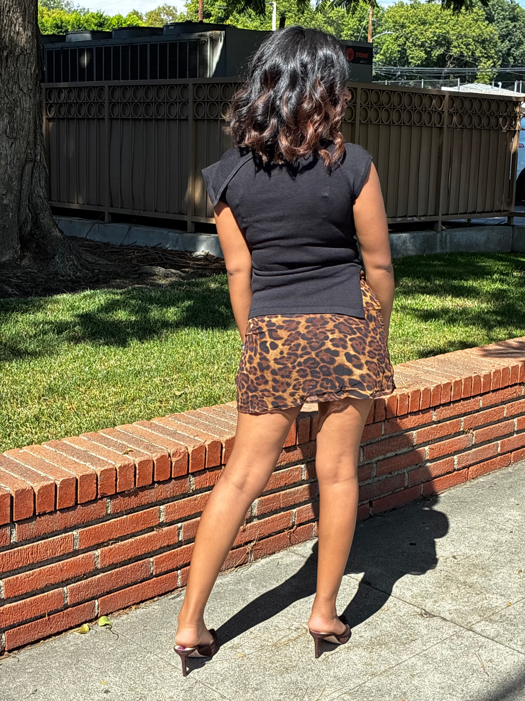 Fierce & Flirty Leopard Mini Skirt