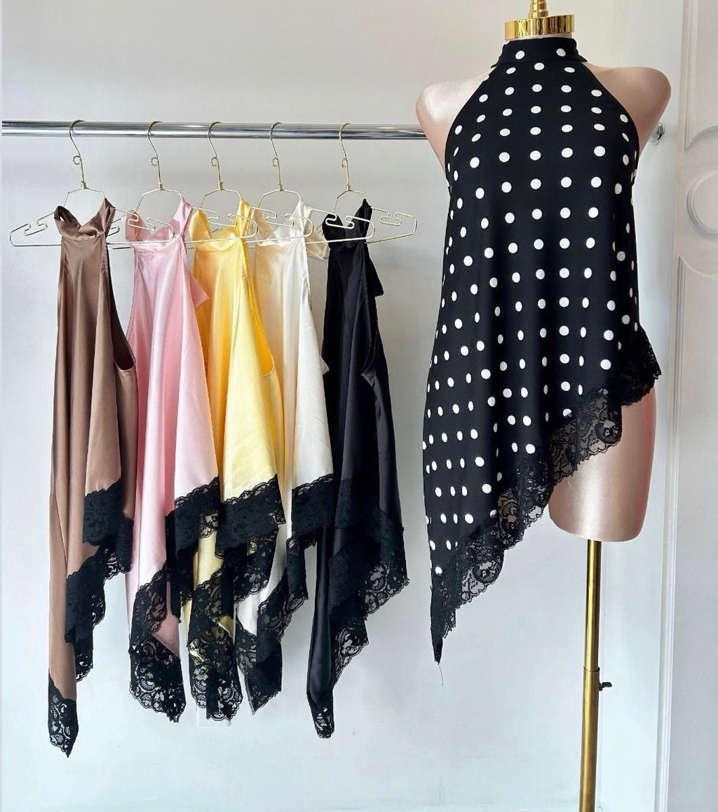 Leslie Satin Halter Top - PREORDER