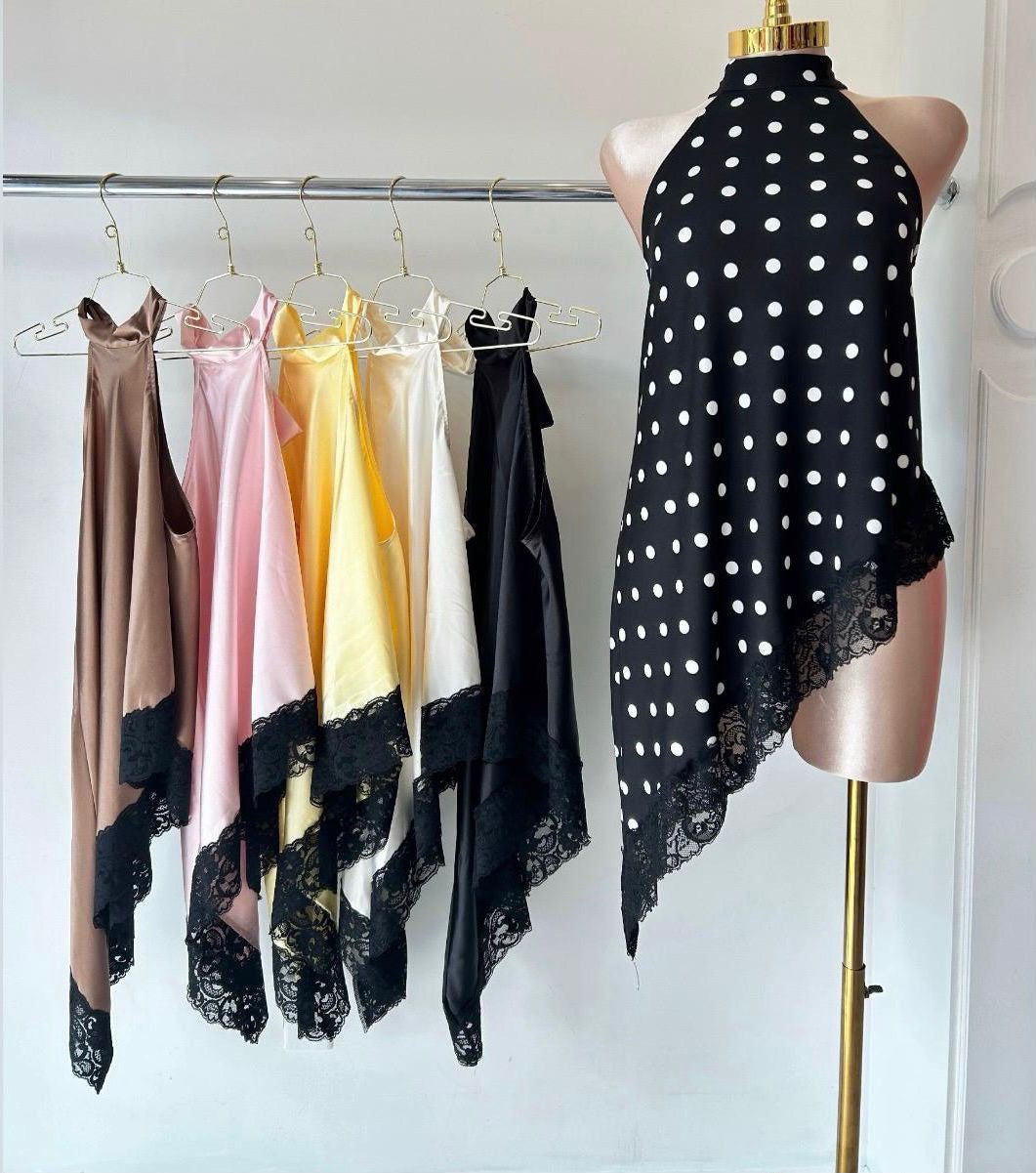 Leslie Satin Halter Top - PREORDER