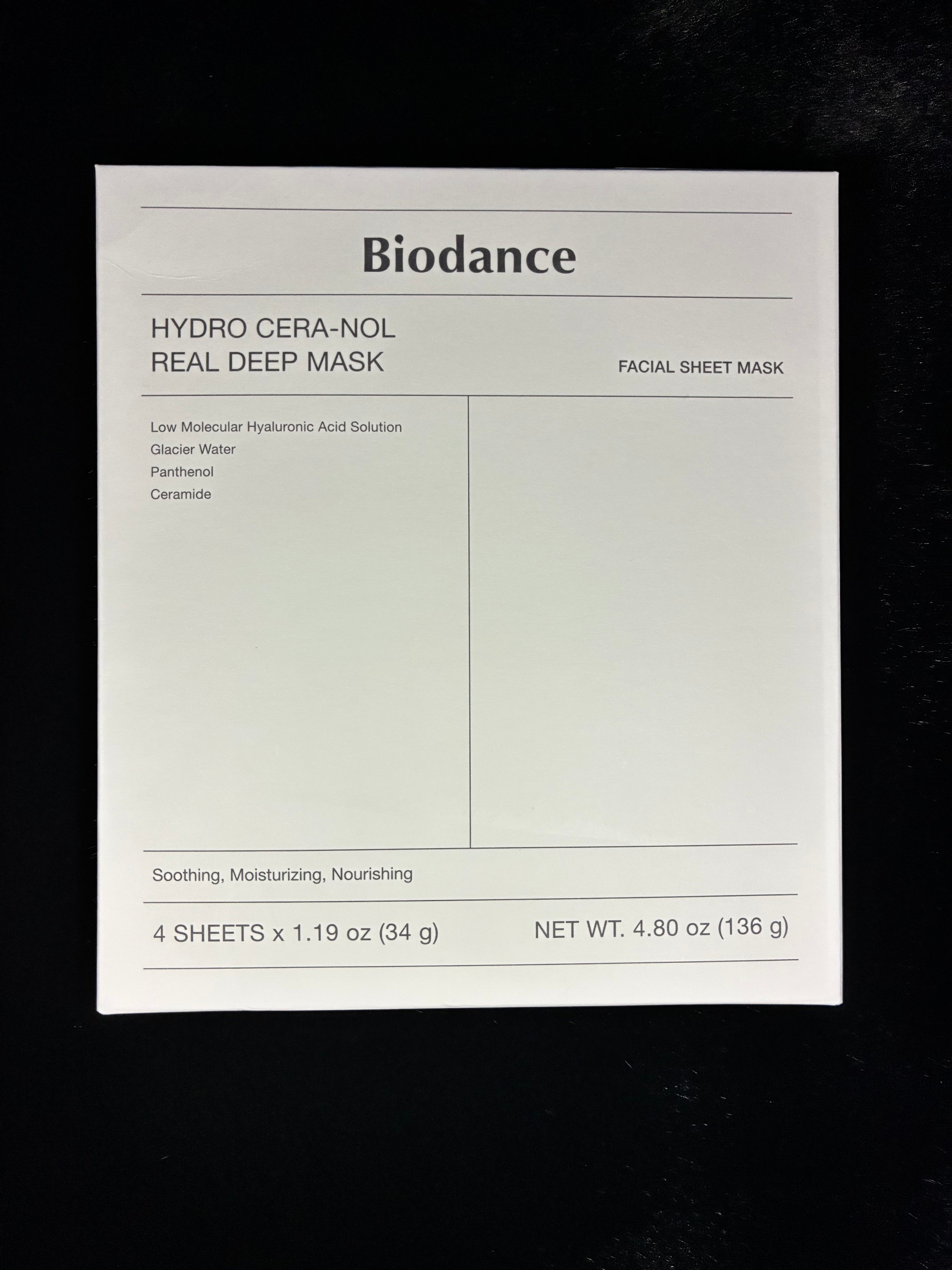 BIODANCE Hydro Cera-Nol Real Deep Mask - 4 Pack