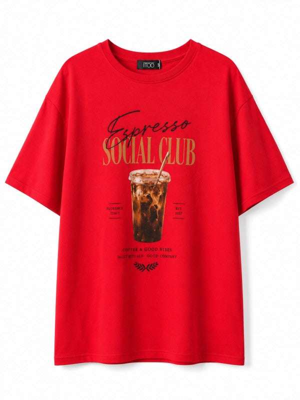 Espresso Club Graphic Top - Preorder