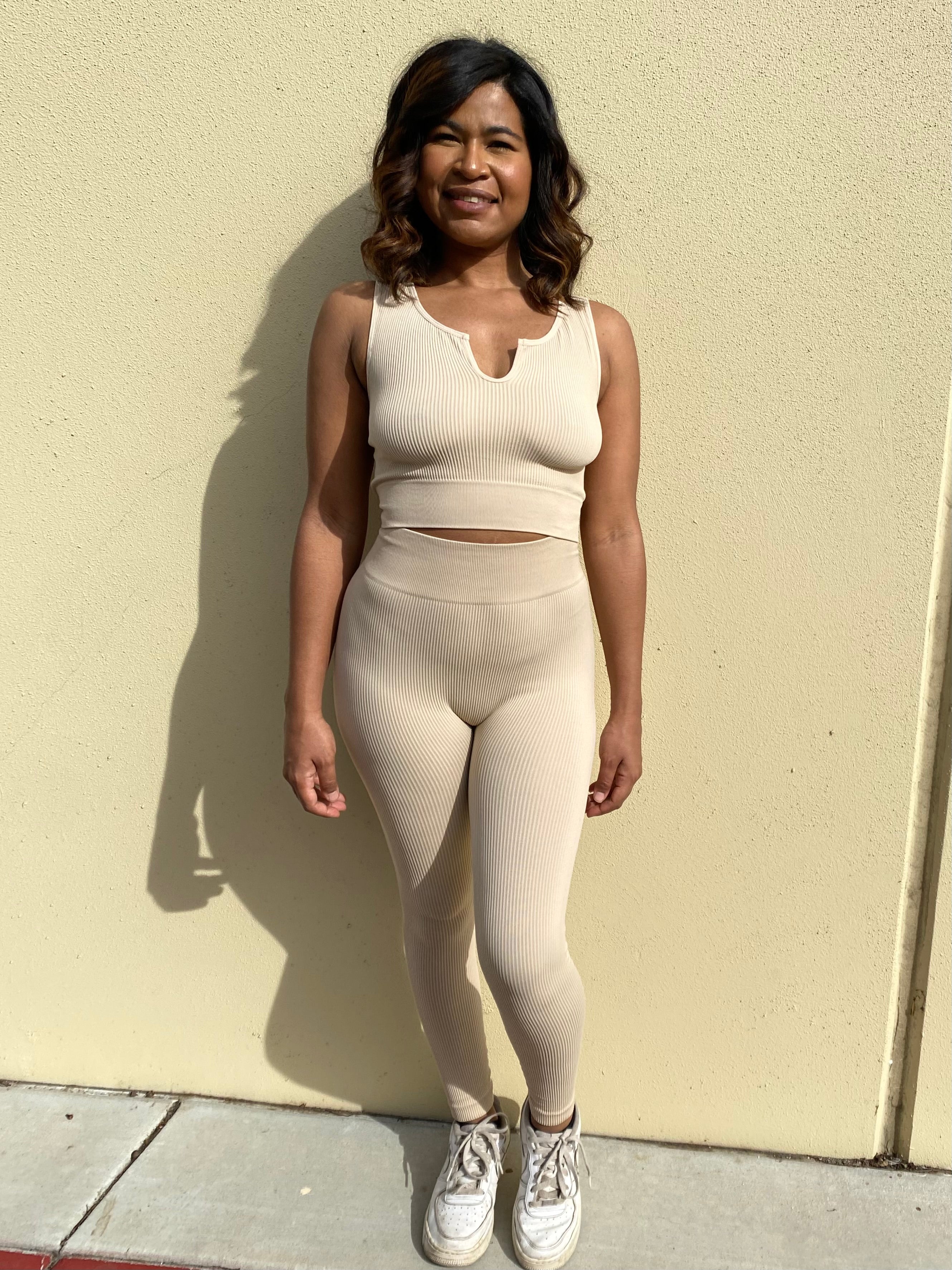 Chloe Slit Top Matching Set