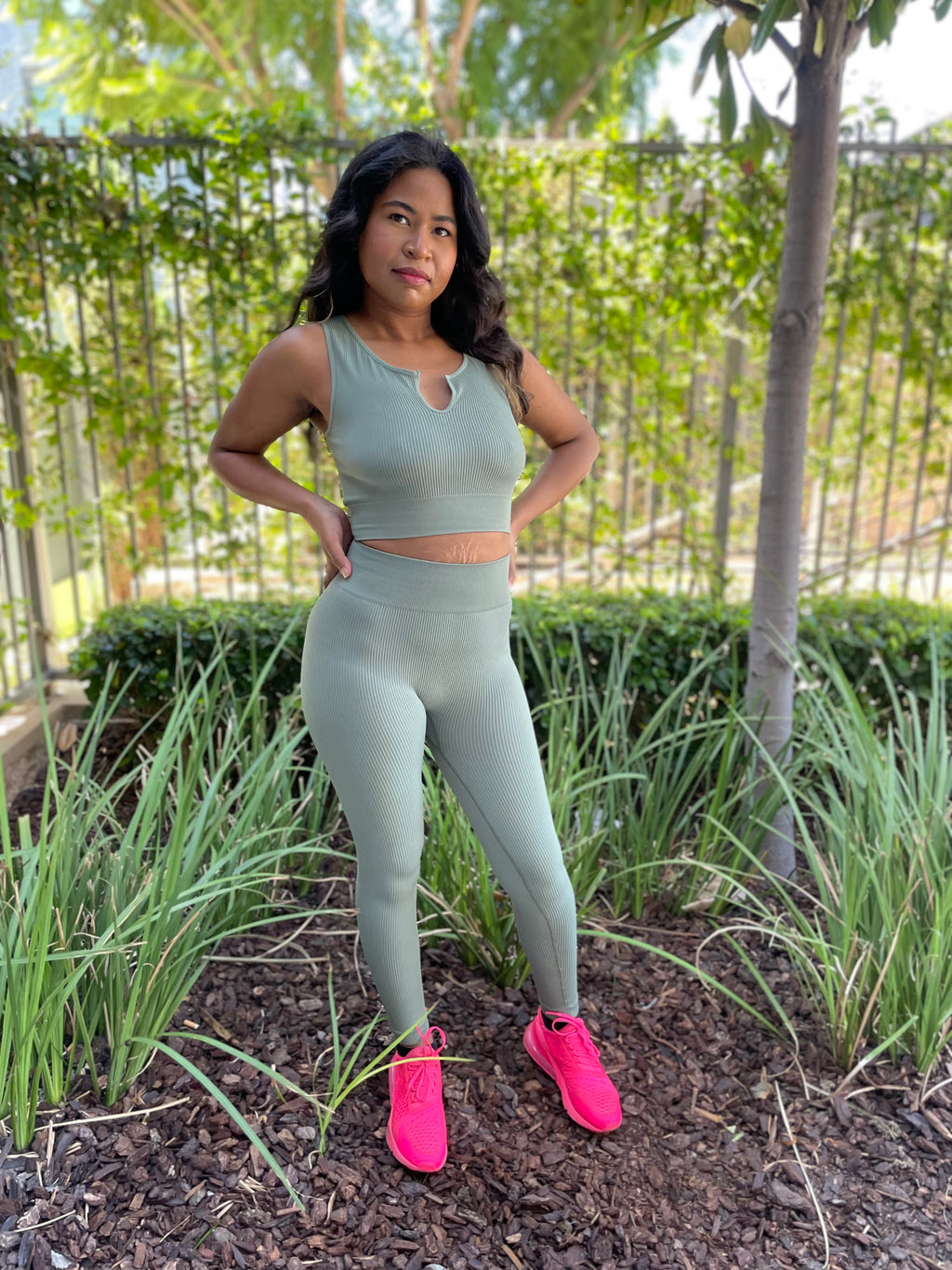 Chloe Slit Top Matching Set