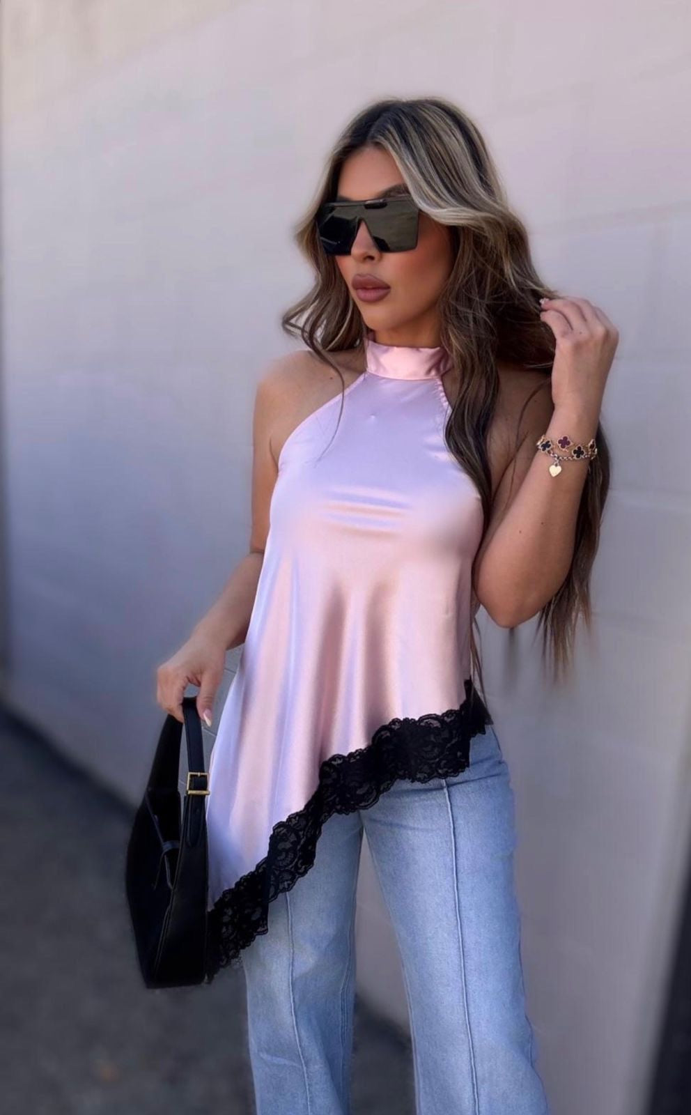 Leslie Satin Halter Top - PREORDER