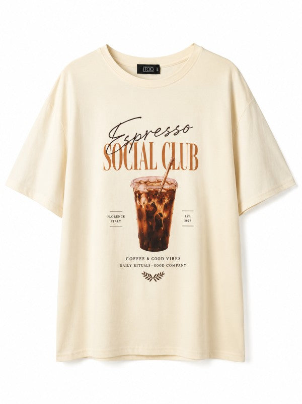 Espresso Club Graphic Top - Preorder
