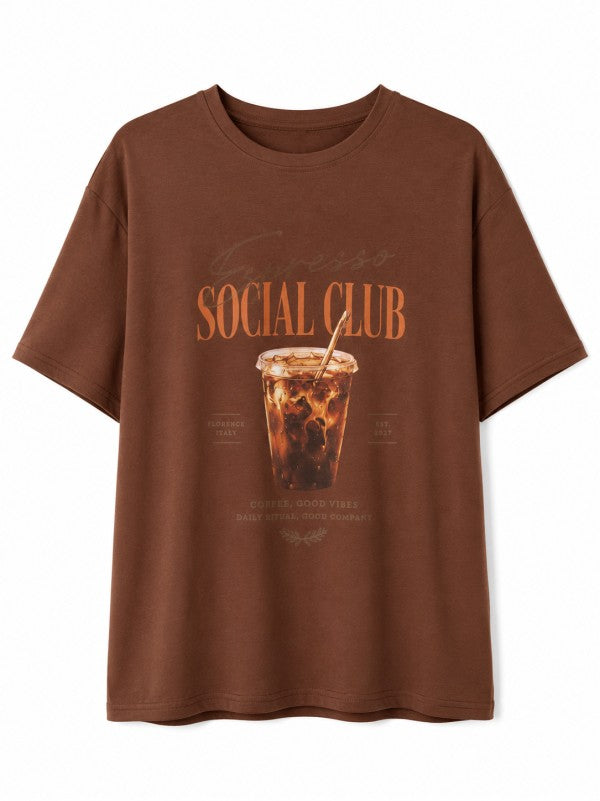 Espresso Club Graphic Top - Preorder