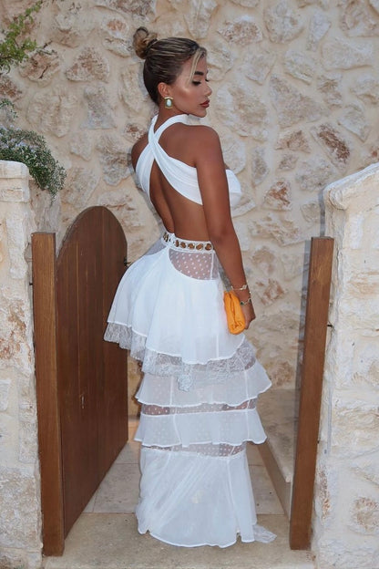 Jessica Bara Paityn Two Piece Ruffle Set As Seen On Carolina Delgado