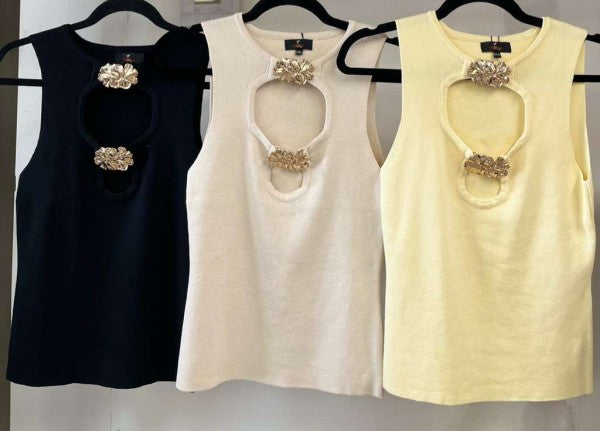 Floral Knitted Top - PREORDER