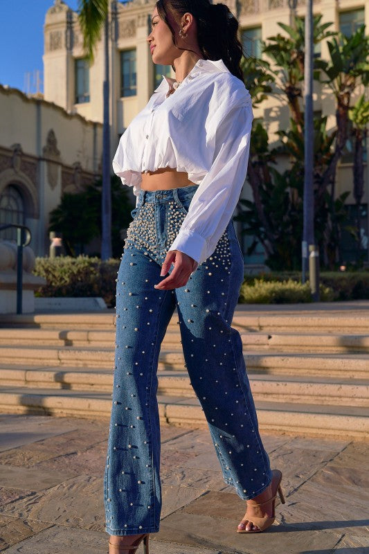Drip & Pearls High-Rise Denim PREORDER
