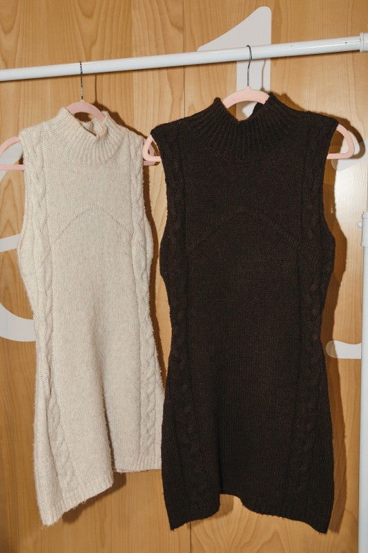 Cable Sweater Mini Dress (PREORDER)