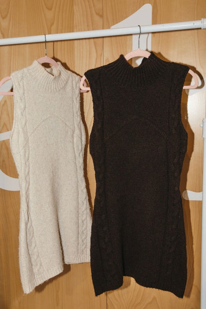 Cable Sweater Mini Dress (PREORDER)