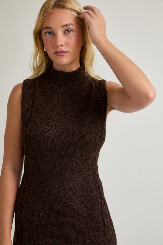 Cable Sweater Mini Dress (PREORDER)