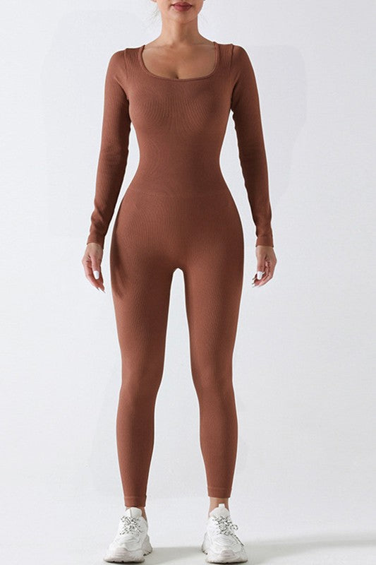 Cozy Cutie Seamless Ribbed Jumpsuit - Preorder