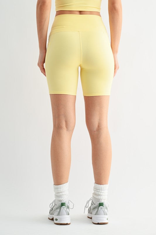 Summer Sculpt Biker Shorts - Yellow