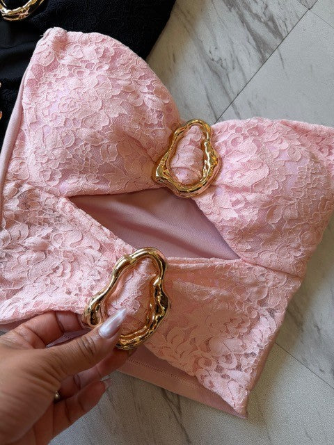 Marie Lace Crop Top and Palazzo Pant Set- PREORDER