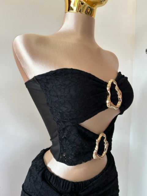 Marie Lace Crop Top and Palazzo Pant Set- PREORDER