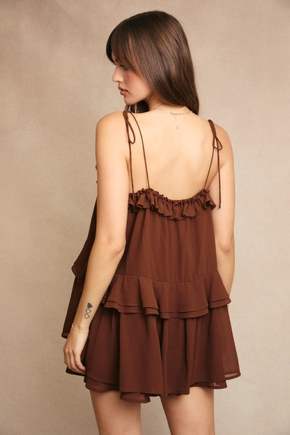 Cocoa Flare Romper - PREORDER