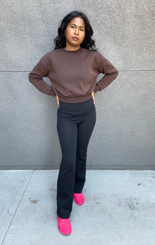 Amanda Cropped Fleece Crewneck