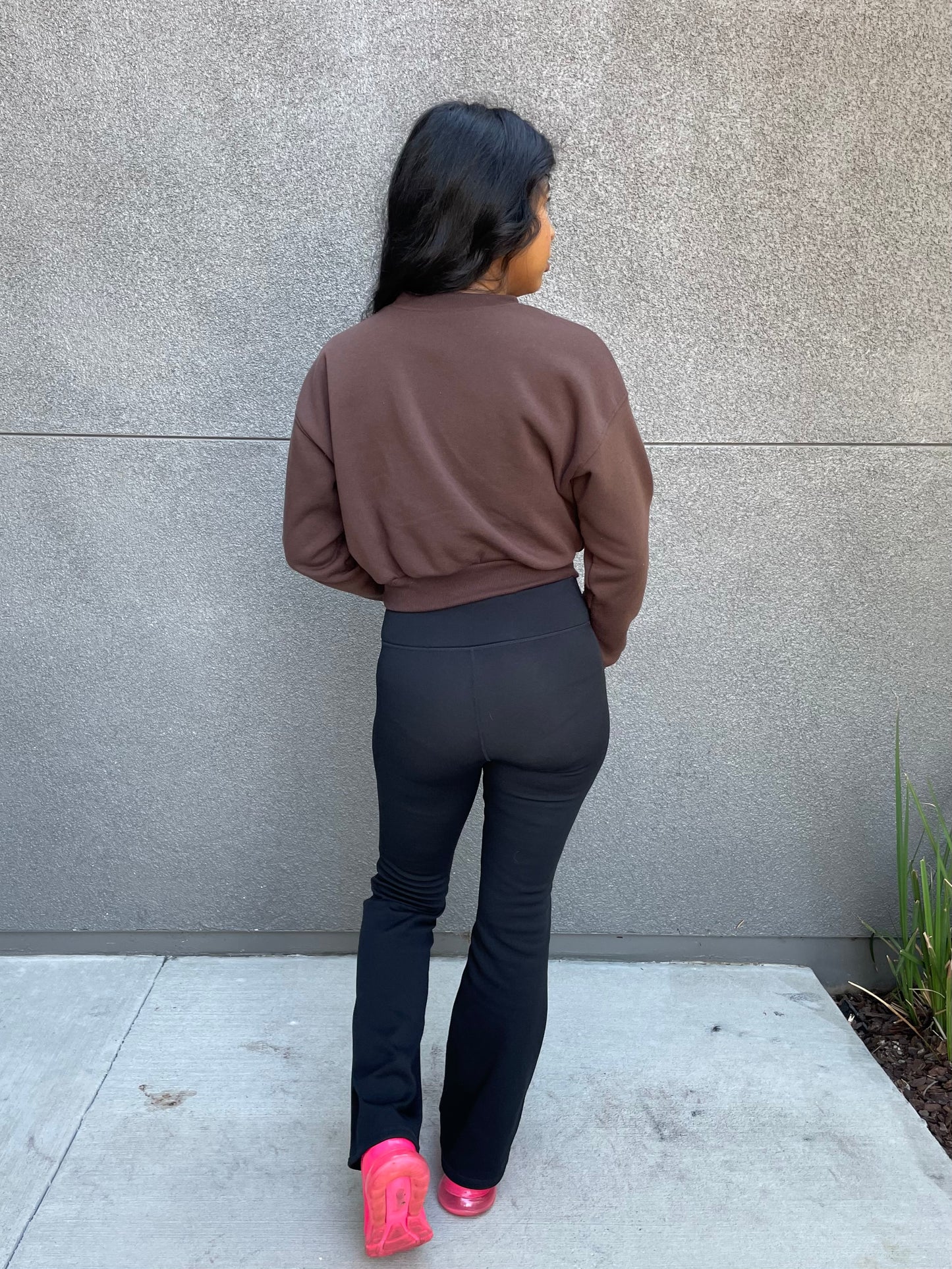 Amanda Cropped Fleece Crewneck