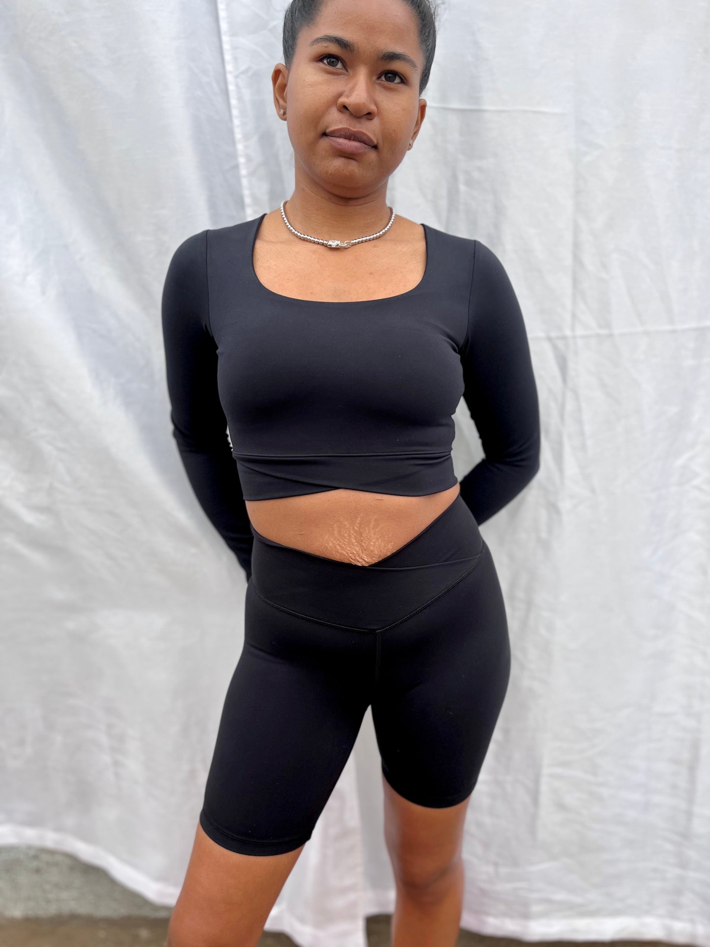 Raven Long Sleeve Active Crop Top