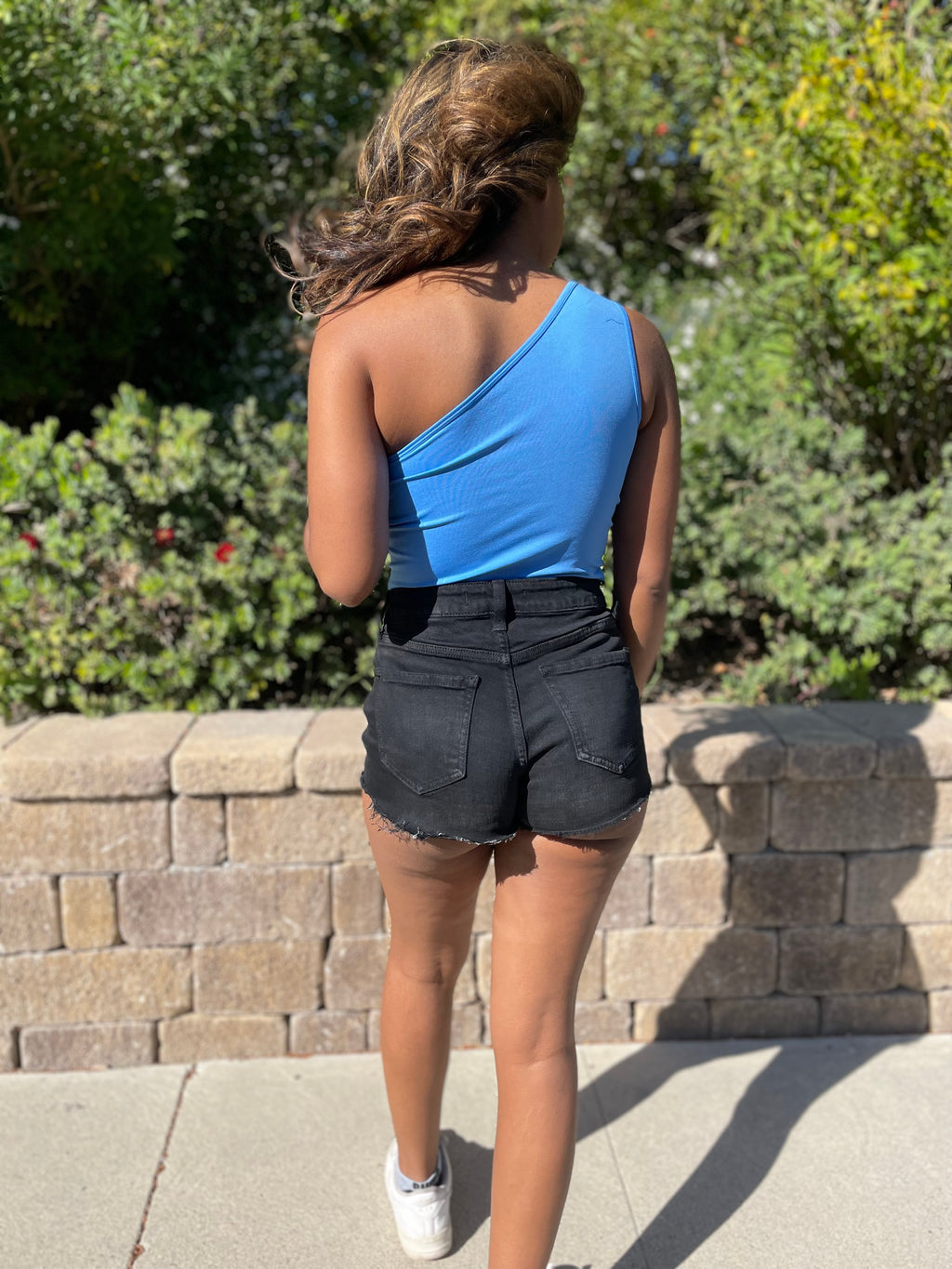 Stacy One-Shoulder Crop Tank Top