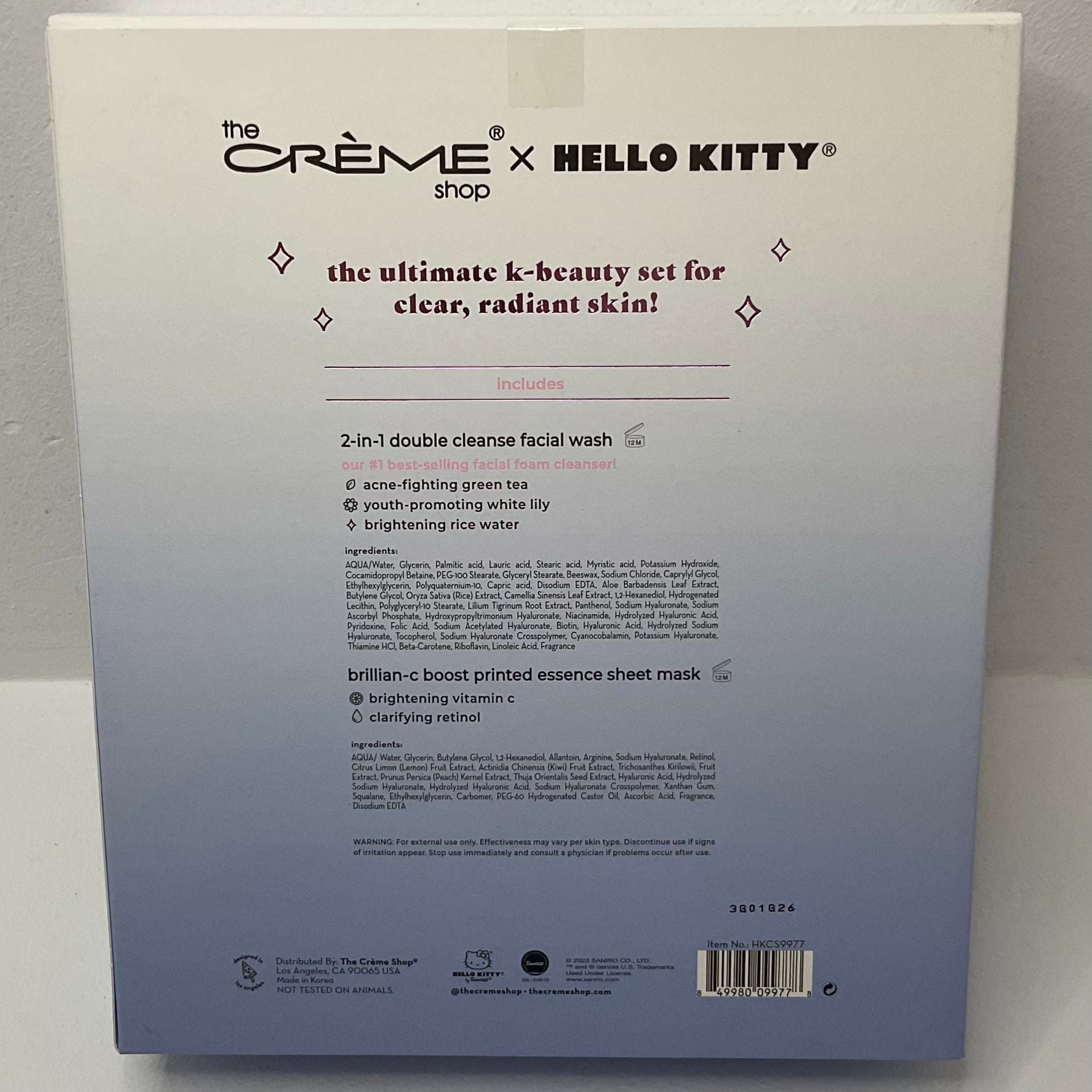 The Crème Shop x Hello Kitty Fresh Glow Skincare Kit