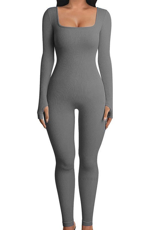 Cozy Cutie Seamless Ribbed Jumpsuit - Preorder
