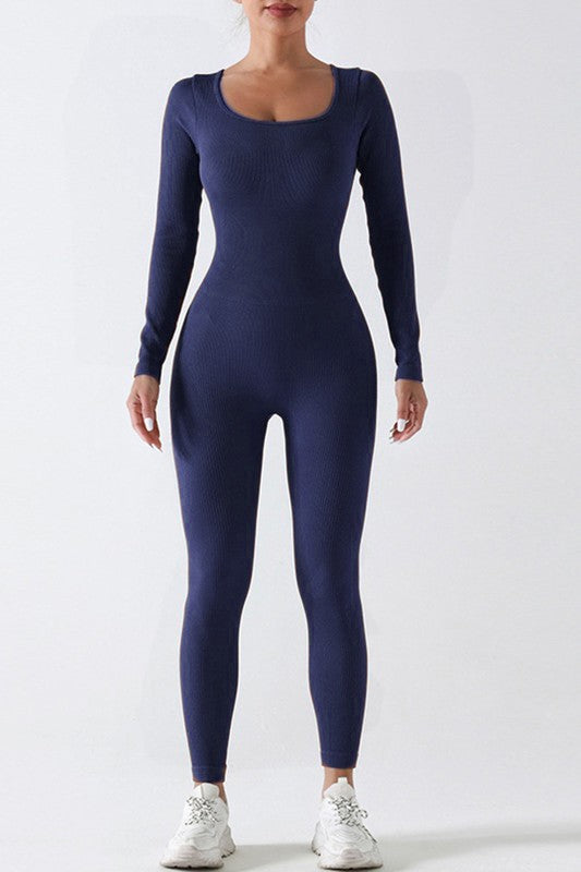 Cozy Cutie Seamless Ribbed Jumpsuit - Preorder