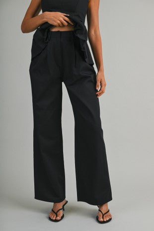 Anahi Sleeveless Peplum Top & Straight Pants Set - PREORDER