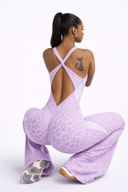 Leopard Print Active Jumpsuit - PREORDER