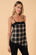 Sleeveless Straight Neckline Asymmetric Top - PREORDER