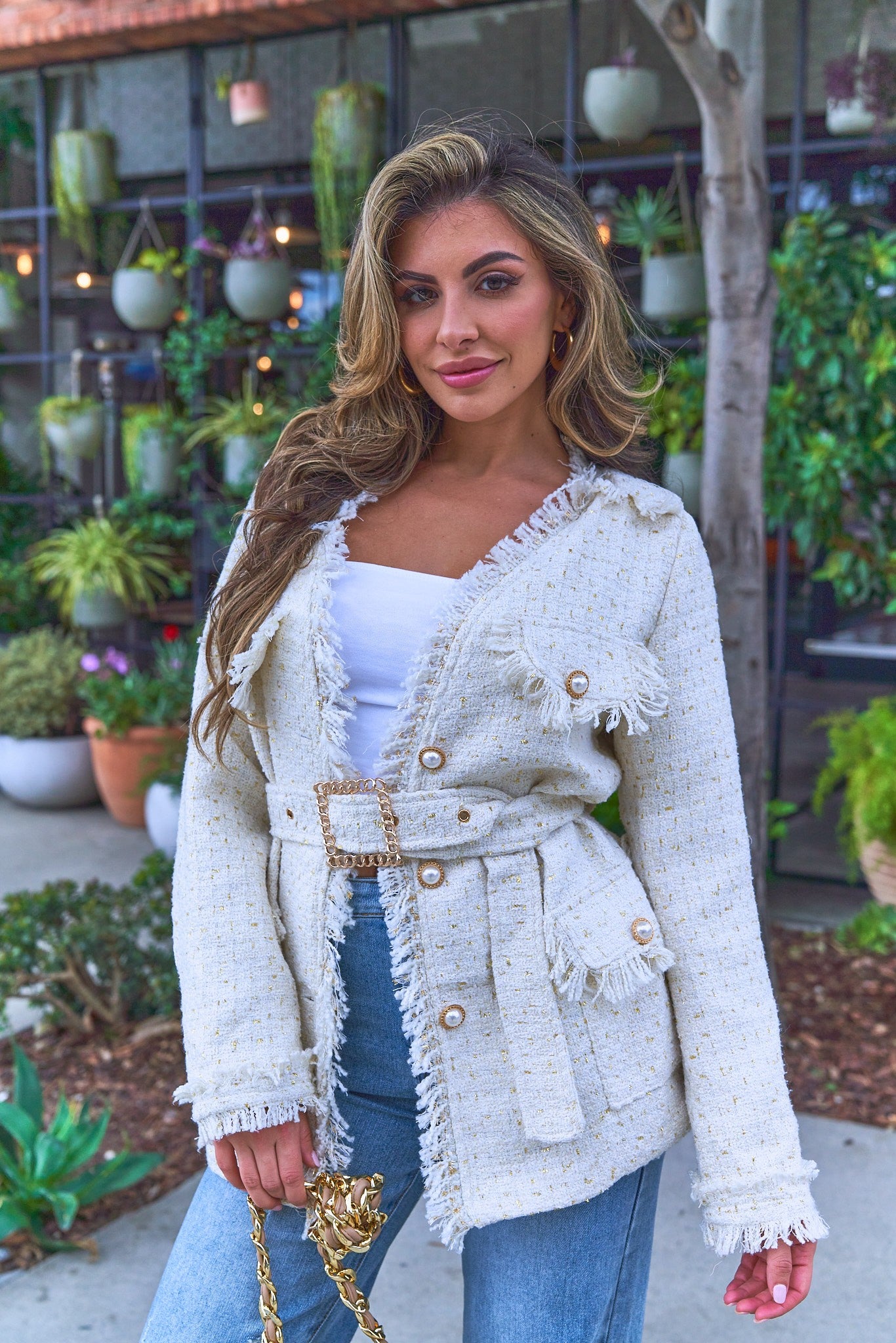 Emily Elegant Tweed Blazer - PREORDER