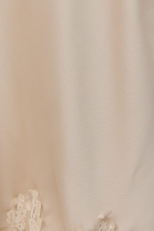 Krystal Lace Applique Satin Bias Midi Skirt - PREORDER