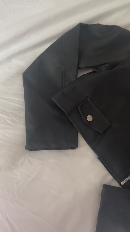 The Rebel Leather Crop Jacket