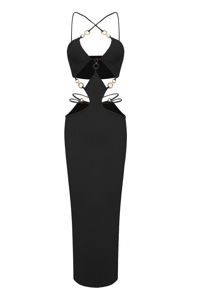 Jessica Bara Cloud Sleeveless Cut Out Maxi Dress